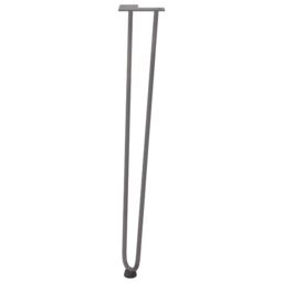 Berkfield Home Hairpin Table Legs 4 pcs Natural Steel 72 cm Solid Steel in Brown - thumbnail 5