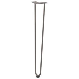 Berkfield Home Hairpin Table Legs 4 pcs Natural Steel 72 cm Solid Steel in Brown - thumbnail 4