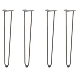 Berkfield Home Hairpin Table Legs 4 pcs Natural Steel 72 cm Solid Steel in Brown - thumbnail 2