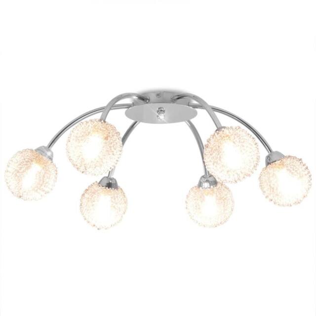 Berkfield Home Ceiling Lamp with 6 LED Bulbs G9 240 W in Silver - image 1