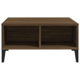Berkfield Home Coffee Table Brown Oak 60x60x30 cm Engineered Wood - Size: 60 x 60 x 30 cm - thumbnail 3