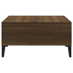 Berkfield Home Coffee Table Brown Oak 60x60x30 cm Engineered Wood - Size: 60 x 60 x 30 cm - thumbnail 4