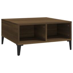 Berkfield Home Coffee Table Brown Oak 60x60x30 cm Engineered Wood - Size: 60 x 60 x 30 cm - thumbnail 2