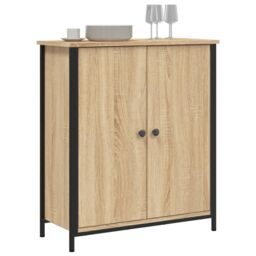 Berkfield Home Sideboard Sonoma Oak 70x30x80 cm Engineered Wood in Brown - Size: 70 x 30 x 80 cm - thumbnail 3
