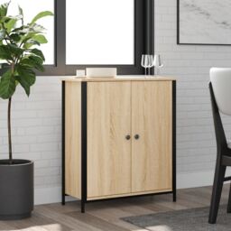 Berkfield Home Sideboard Sonoma Oak 70x30x80 cm Engineered Wood in Brown - Size: 70 x 30 x 80 cm - thumbnail 1