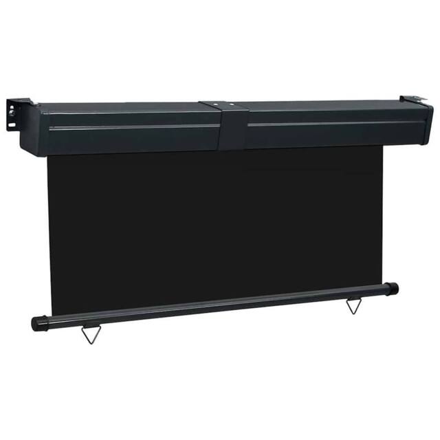 Berkfield Home Stylish Balcony Side Awning 160x250 cm Black - image 1