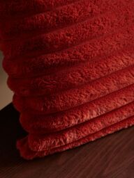 Catherine Lansfield 'Cosy Ribbed' Cushion in Burnt Orange - Size: 45 cm x 45 cm - thumbnail 2