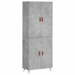 Berkfield Home Highboard Concrete Grey 69.5x34x180 cm Engineered Wood - thumbnail 2