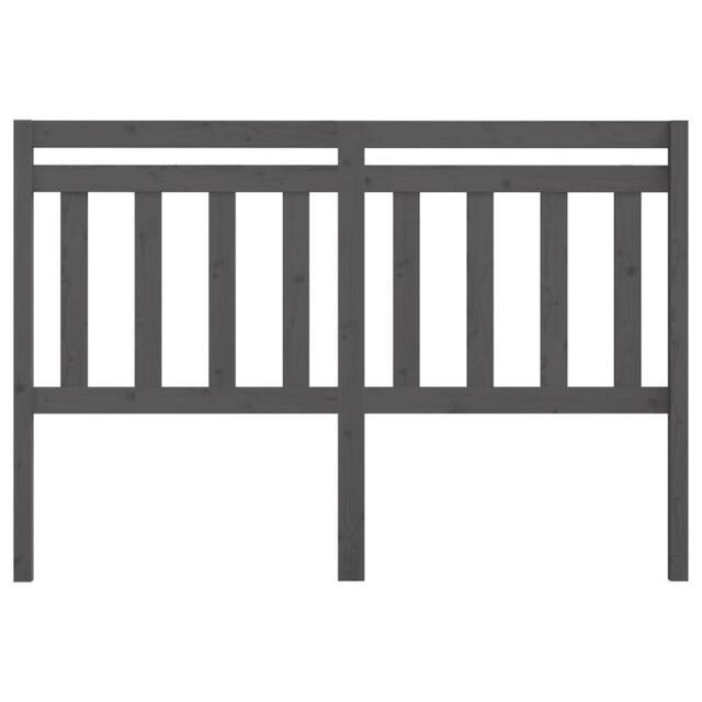 Berkfield Home Beautiful Bed Headboard Grey 166x4x100 cm Solid Wood Pine - Size: 166 x 4 x 100 cm - image 1