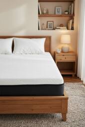 Gel-Infused Memory Foam Mattress in White - Size: Single - thumbnail 1