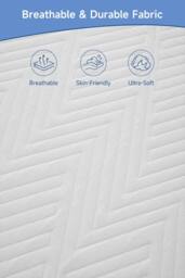Gel-Infused Memory Foam Mattress in White - Size: Single - thumbnail 5