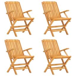 Berkfield Home 5 Piece Garden Dining Set Solid Wood Teak in Brown - thumbnail 3