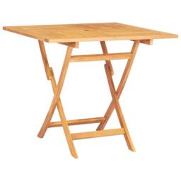 Berkfield Home 5 Piece Garden Dining Set Solid Wood Teak in Brown - thumbnail 6