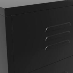 Lemon Pavilion Furniture Caleb Chest - Steel - L40 x W80 x H79.5 cm - Black - Flat Packed - thumbnail 4