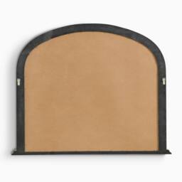 FurnitureboxUK Cecily Silver Wood Large 110x90 Overmantle Arch Mirror - thumbnail 5