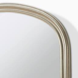 FurnitureboxUK Cecily Silver Wood Large 110x90 Overmantle Arch Mirror - thumbnail 6