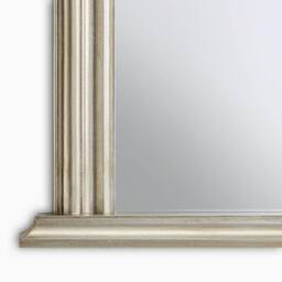 FurnitureboxUK Cecily Silver Wood Large 110x90 Overmantle Arch Mirror - thumbnail 7