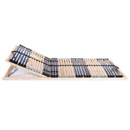 Berkfield Home Slatted Bed Bases 2 pcs with 42 Slats 7 Zones 80x200 cm in Light Oak - thumbnail 1