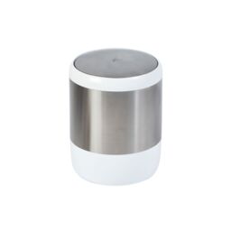 Showerdrape Elite White Satin Stainless Steel Bathroom Swing Bin, 6L - thumbnail 4