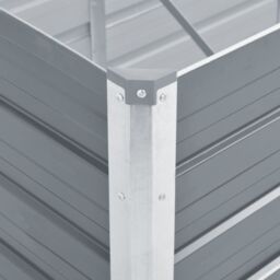 Berkfield Home Garden Raised Bed Galvanised Steel 320x80x77 cm Grey - Size: 320 x 80 x 77 cm - thumbnail 6