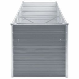 Berkfield Home Garden Raised Bed Galvanised Steel 320x80x77 cm Grey - Size: 320 x 80 x 77 cm - thumbnail 4