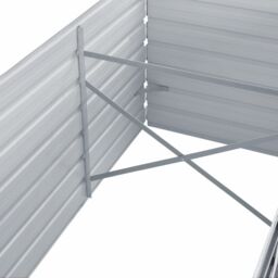 Berkfield Home Garden Raised Bed Galvanised Steel 320x80x77 cm Grey - Size: 320 x 80 x 77 cm - thumbnail 5