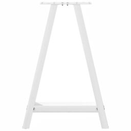 Berkfield Home Coffee Table Legs A-Shaped 2 pcs White¬†50x(72-73) cm Steel in White - thumbnail 5
