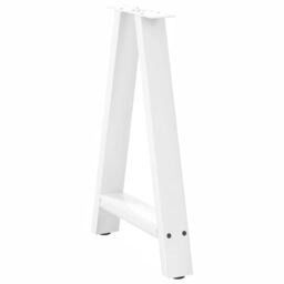 Berkfield Home Coffee Table Legs A-Shaped 2 pcs White¬†50x(72-73) cm Steel in White - thumbnail 4