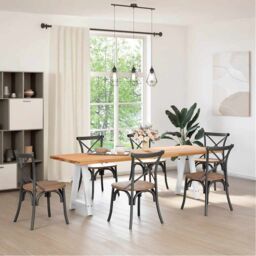 Berkfield Home Coffee Table Legs A-Shaped 2 pcs White¬†50x(72-73) cm Steel in White - thumbnail 2