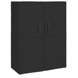 Berkfield Home Shoe Cabinet Black 60x28x90 cm Fabric - Size: 60 x 28 x 90 cm - thumbnail 2