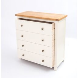 Cabinet Bits Maggiori 4 Drawer Chest of Drawers Brass Knob in Off-White - thumbnail 4