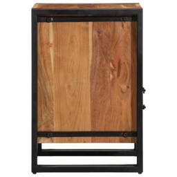 Berkfield Home Bedside Cabinet 40x40x59 cm Solid Wood Acacia in Brown - Size: 40 x 40 x 59 cm - thumbnail 4