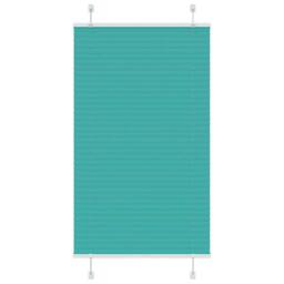 Berkfield Home Pleated Blind Petrol Green 70x150 cm Fabric Width 69.4 cm Polyester in Teal - thumbnail 2