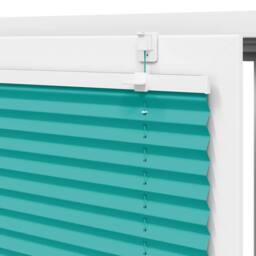 Berkfield Home Pleated Blind Petrol Green 70x150 cm Fabric Width 69.4 cm Polyester in Teal - thumbnail 9