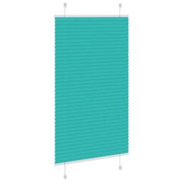 Berkfield Home Pleated Blind Petrol Green 70x150 cm Fabric Width 69.4 cm Polyester in Teal - thumbnail 4