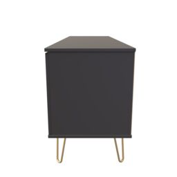 Ready Assembled 2 U Fuji 2 Door 1 Drawer Wide TV Unit (Ready Assembled) in Dark Grey - Size: Large - thumbnail 2
