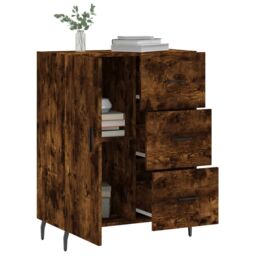 Berkfield Home Sideboard Smoked Oak 69.5x34x90 cm Engineered Wood in Brown - thumbnail 4
