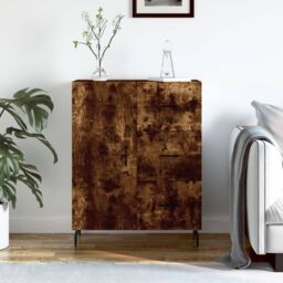 Berkfield Home Sideboard Smoked Oak 69.5x34x90 cm Engineered Wood in Brown - thumbnail 1