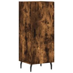 Berkfield Home Highboard Smoked Oak 34.5x34x180 cm Engineered Wood in Brown - thumbnail 5