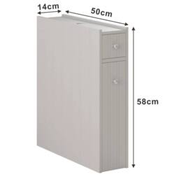 Kelvenix Slim Bathroom Storage Cabinet in Grey - thumbnail 2
