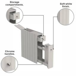 Kelvenix Slim Bathroom Storage Cabinet in Grey - thumbnail 4