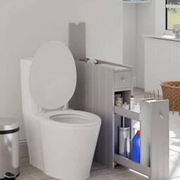 Kelvenix Slim Bathroom Storage Cabinet in Grey - thumbnail 5