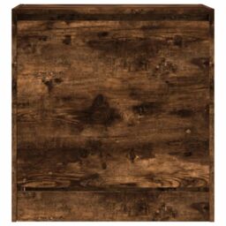 Berkfield Home Shoe Cabinet Smoked Oak 60x34x63.5 cm Engineered Wood in Brown - thumbnail 5