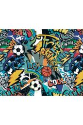 Origin Murals Sports Graffiti Wall Mural in Blue - Size: W300 cm x H240 cm - thumbnail 2