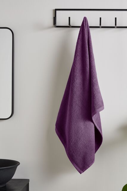 Catherine Lansfield 'Quick Dry Cotton' Towel Collection in Plum - image 1