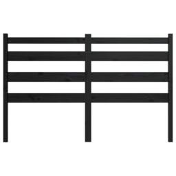 Berkfield Home Beautiful Bed Headboard Black 126x4x100 cm Solid Wood Pine - Size: 126 x 4 x 100 cm - thumbnail 4