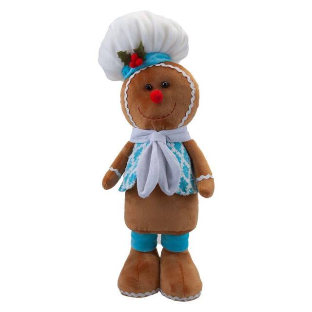 VFM e-Store Christmas Standing Gingerbread Decoration 50cm x 24cm Blue X 1 - Size: 50 cm x 24 cm - image 1