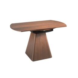 Angel Cerda Model Round Walnut Veneer Extending Dining Table - thumbnail 6