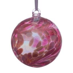Sienna Glass 10cm Angel Orb Archangel Ariel Rose Quartz in Pink