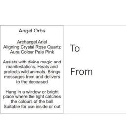 Sienna Glass 10cm Angel Orb Archangel Ariel Rose Quartz in Pink - thumbnail 3